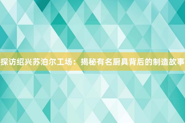 探访绍兴苏泊尔工场：揭秘有名厨具背后的制造故事